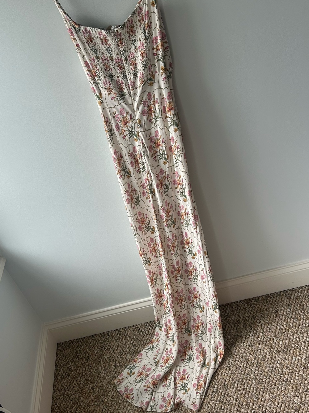 FAVORITE DAUGHTER The One That Got Away Floral Slipdress in White Floral Mosaic - Picture 10 of 11